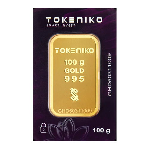 شمش طلای ۱۰۰ گرمی توکنیکو ۲۴ عیار