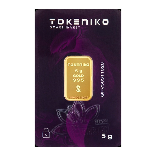 شمش طلای ۵ گرمی توکنیکو ۲۴ عیار